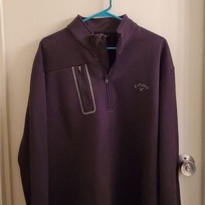Mens Black Callaway Golf Fleece lined Pullover